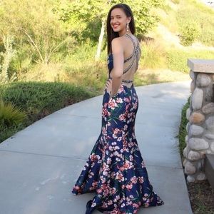Camille La Vie floral prom dress